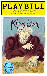 King Lear Limited Edition Official Opening Night Playbill 